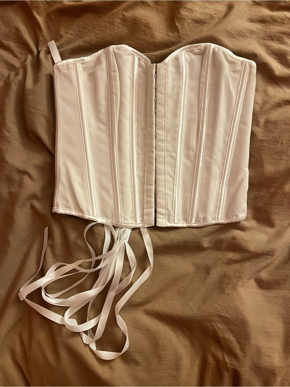 White Strapless Corset Top